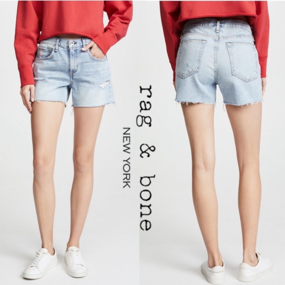 🆕NWOT Rag&Bone Highrise Cut Off Denim Boy Shorts